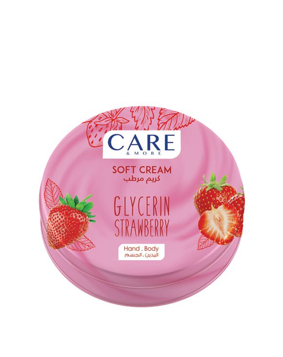 cream strawberry كير اند مور سوفت كريم جلسرين وفراولة - 75 مل - الصورة 1