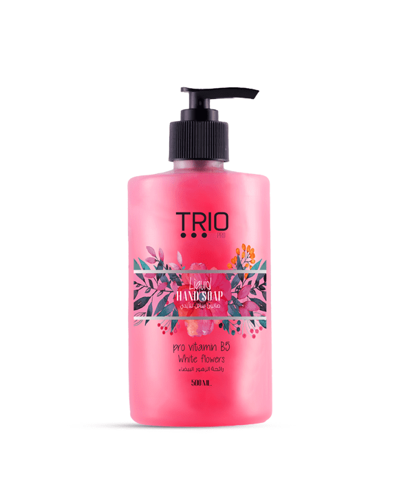 hand-soap-white-flower-2 TRIO PRO Liquid Hand Soap - White Flowers - 500 ml - Image 1