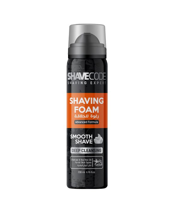 Foam Charcoal SHAVECODE Shaving Foam - All Skin Types - Charcoal - 200ml - Image 1