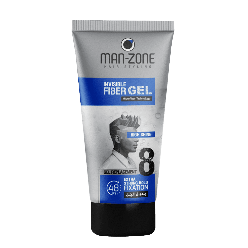 invisible blue MAN ZONE Invisible Fiber Gel – Extra Strong Hold - 175ml - Image 1