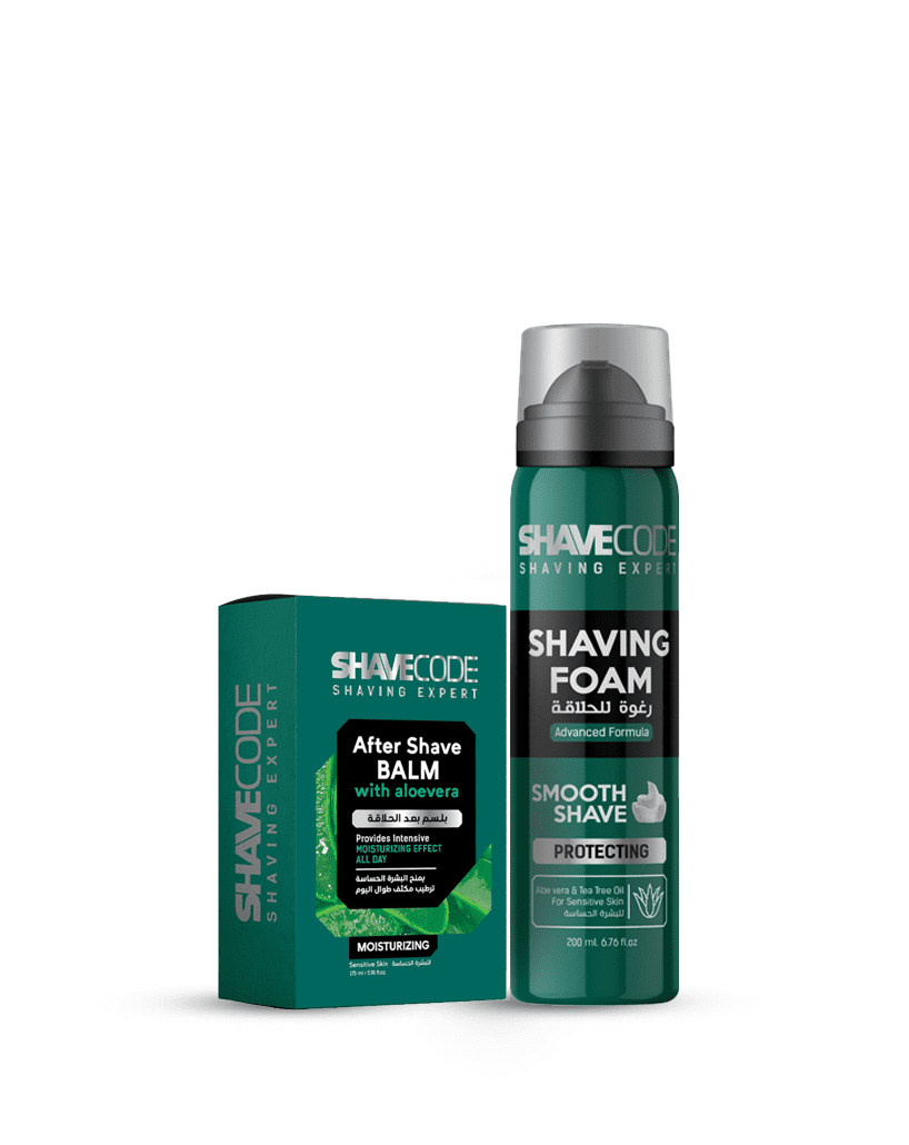 shavecode-alovera-tp Shave Code Promo TP (Shaving Foam Aloe Vera 200 ml + After Shave Balm Aloe Vera 175 ml) - Image 1