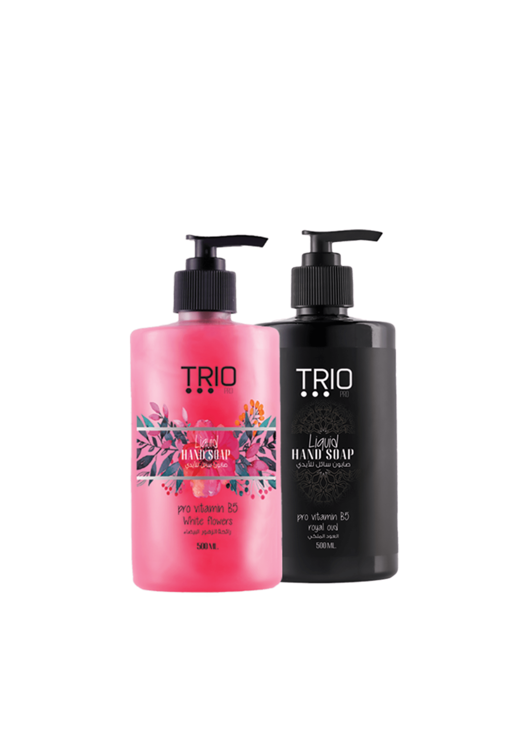 trio-royal-oud-white-flowers Trio Pro Hand Soap (White Flowers + Royal Oud) 500ml - Image 1